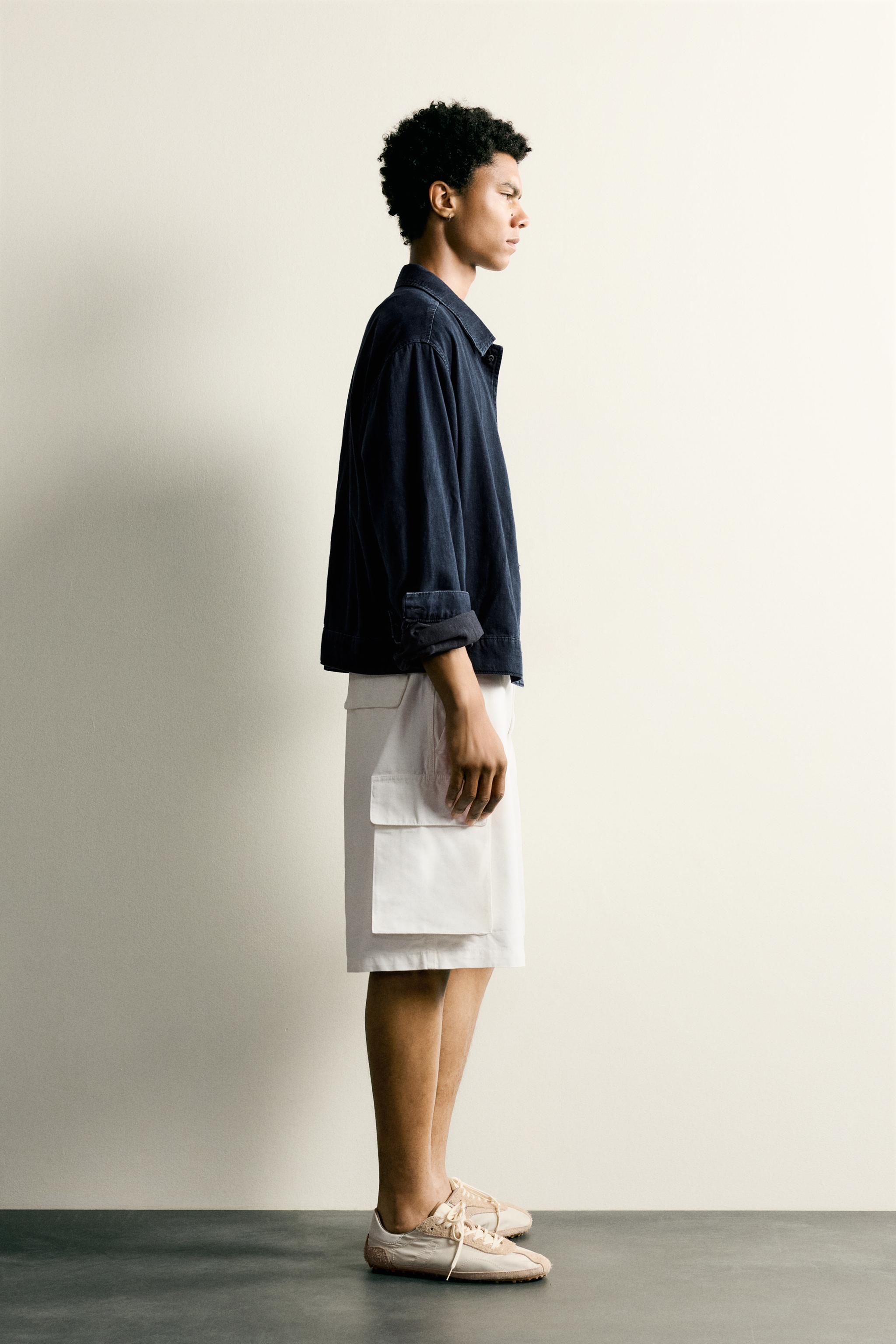 RELAXED FIT CANVAS CARGO SHORTS