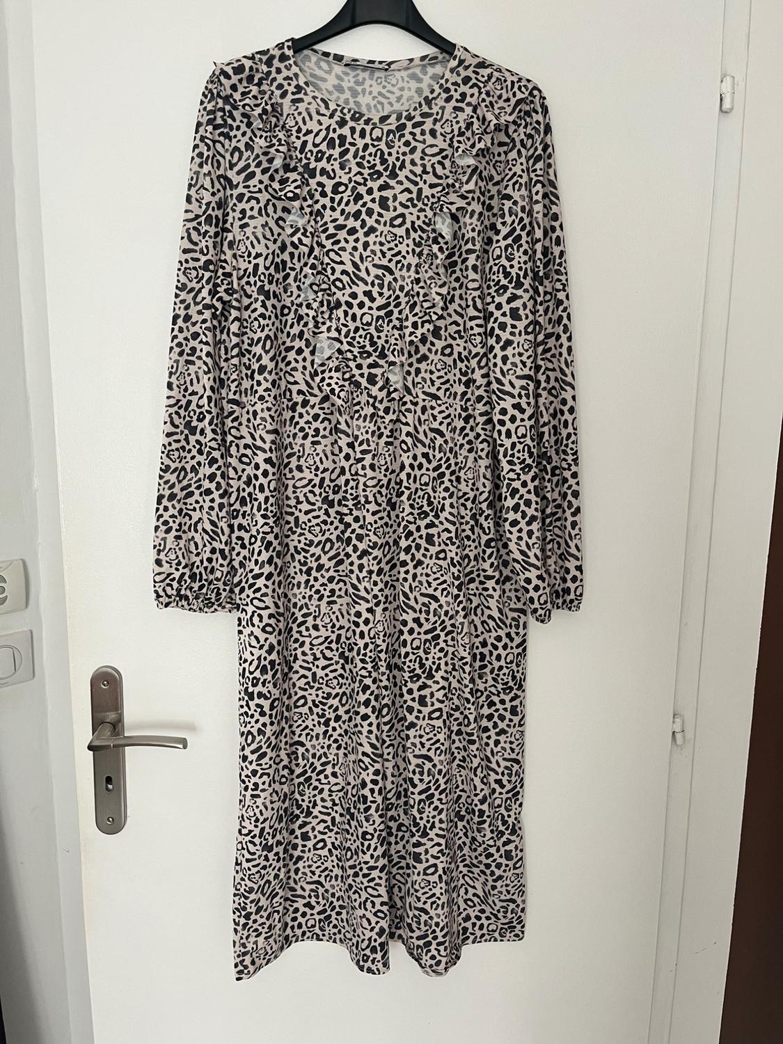 FRILLED MIDI DRESS