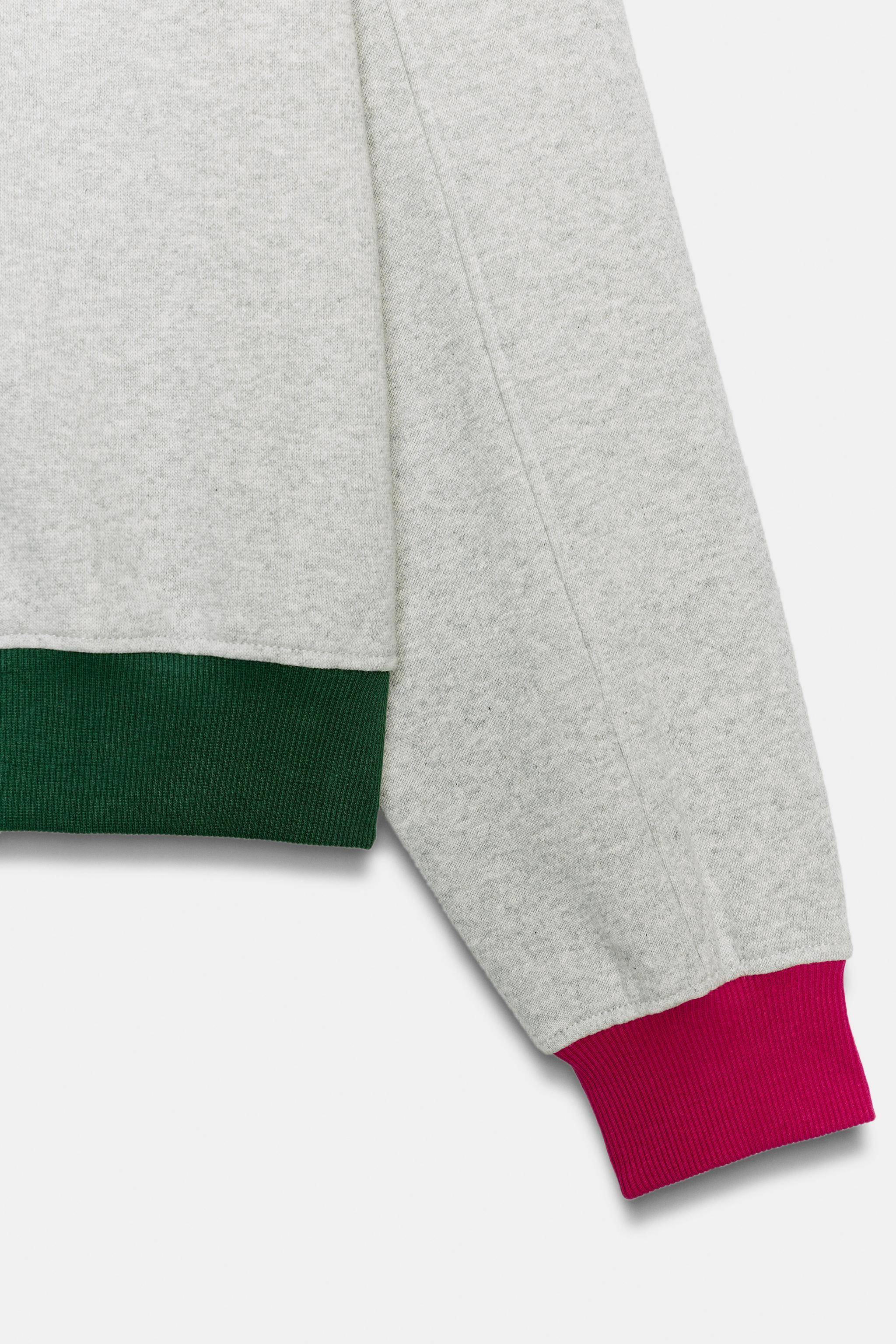 Zara FRUIT OF THE LOOM™ KONTRAST SWEATSHIRT görsel 5