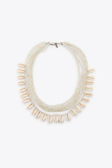 VÒNG CỔ PHA LÊ PHỐI CHARM VỎ ỐC - 990 từ Zara