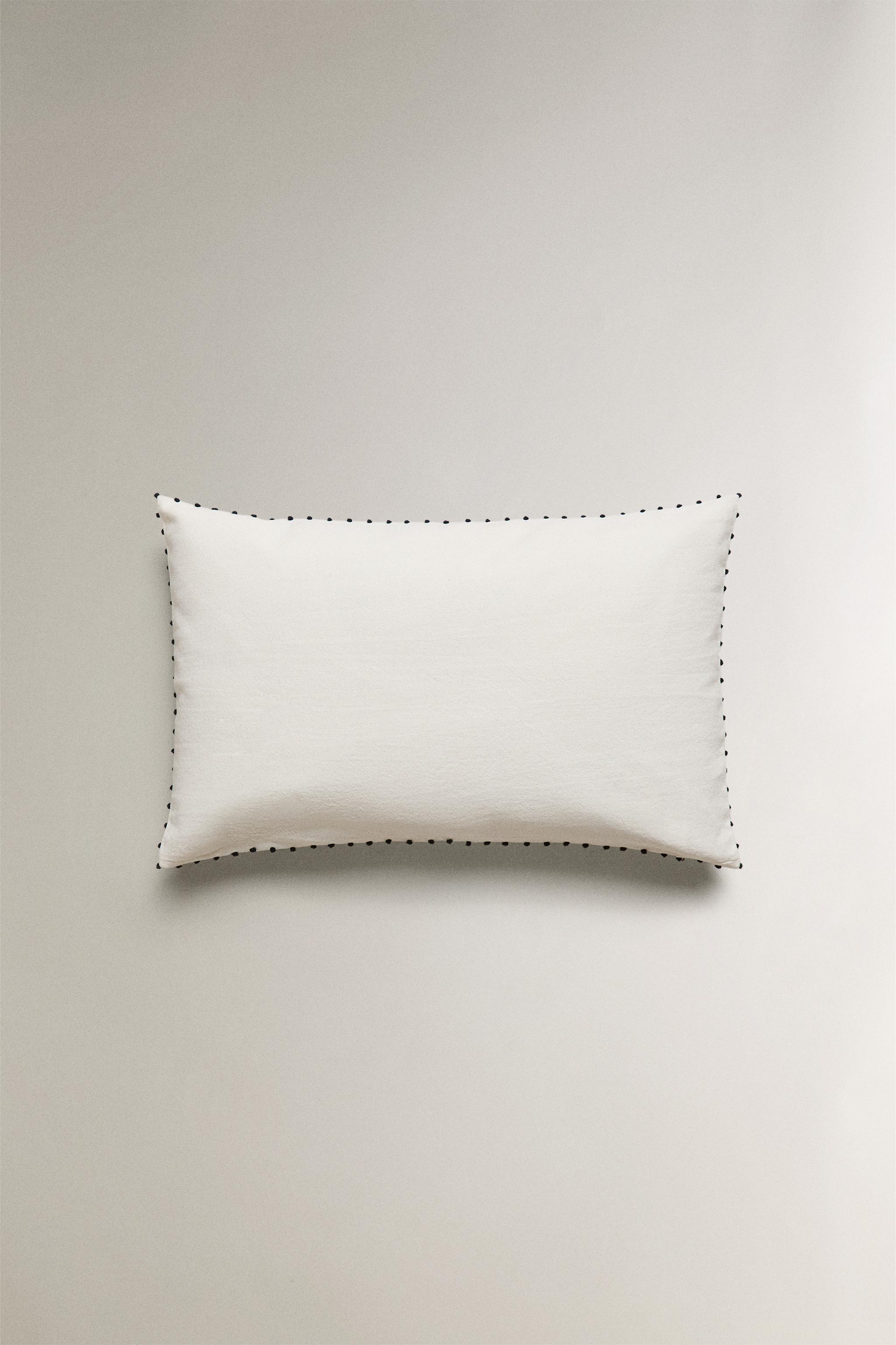 Gray Pearl Pom Throw Pillow Gray Pearl Pom Throw Pillow