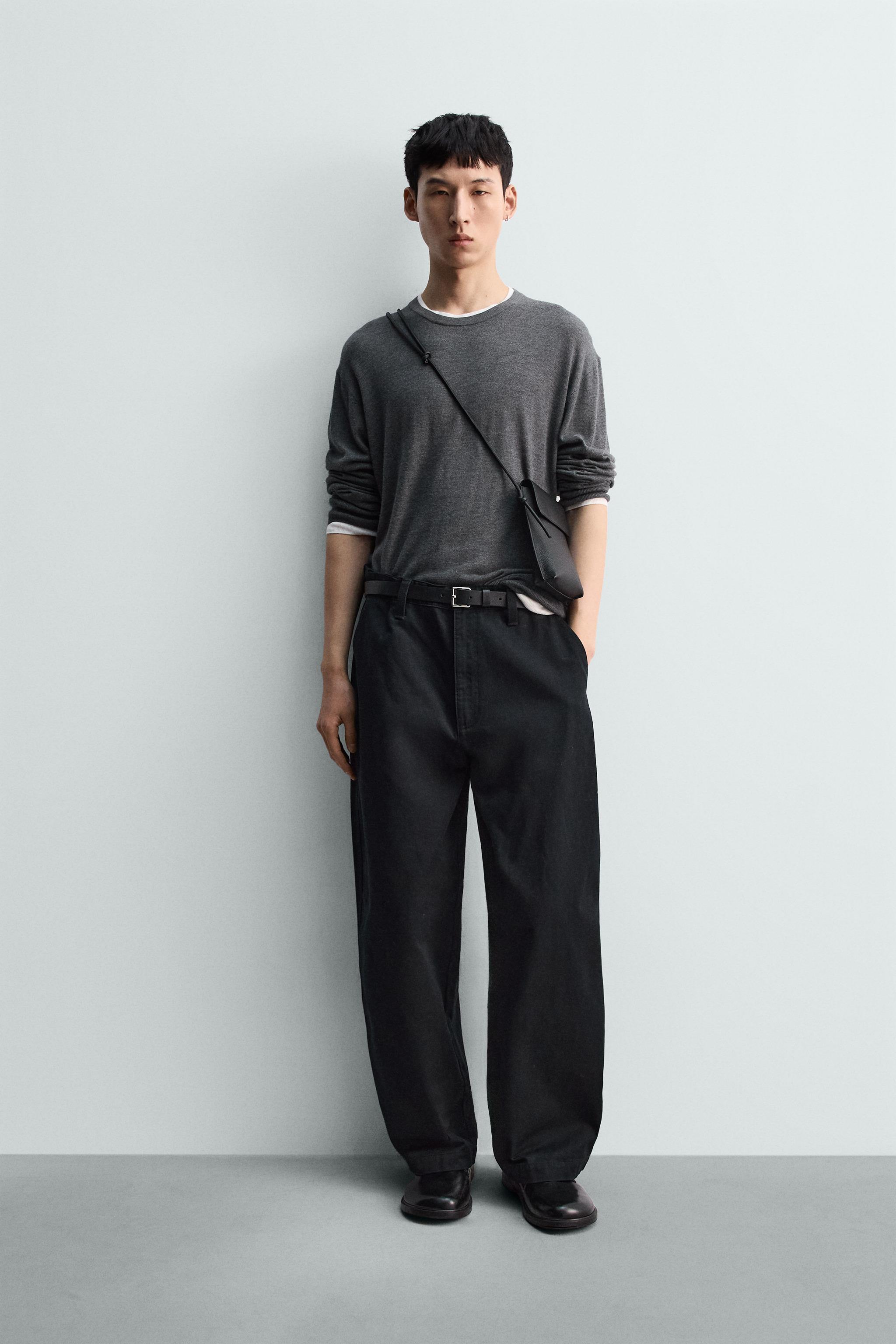 バギーワイドレッグパンツ - ブラック | ZARA Japan / 日本