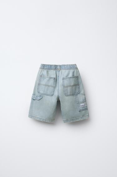 DENIM BERMUDAS WITH POCKETS - Light blue by Zara - Image 1