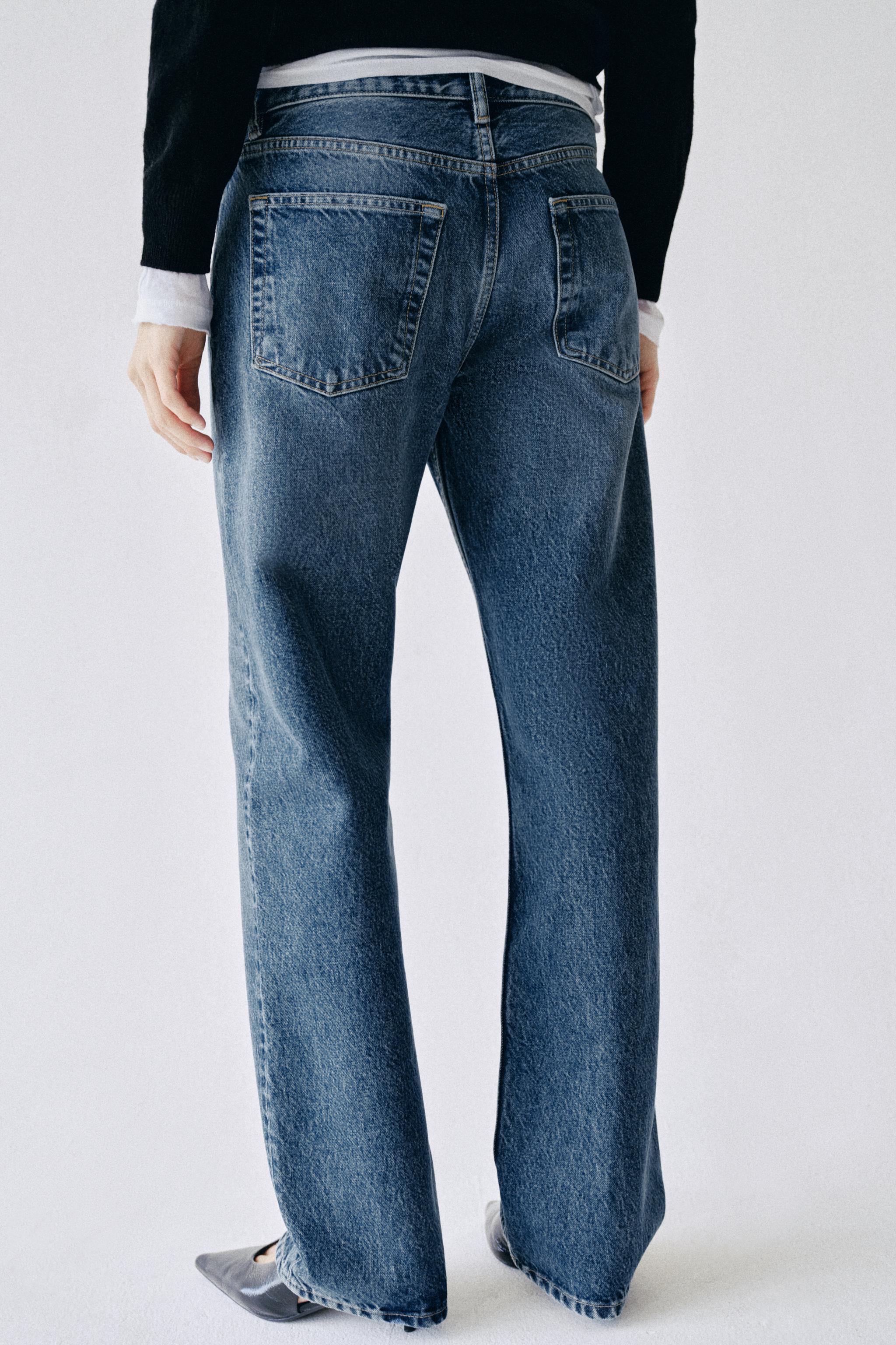 Zara ZW COLLECTION STRAIGHT ORTA BEL JEAN görsel 3