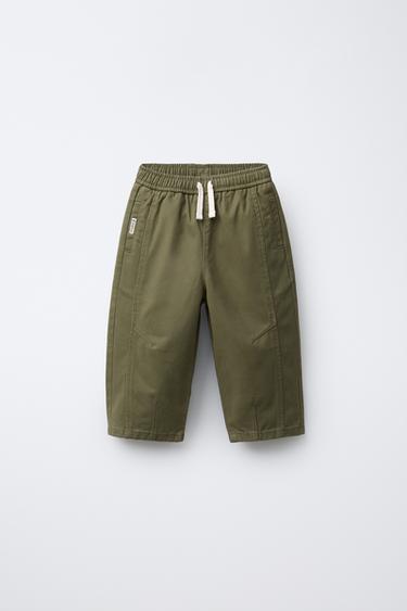 SOFT BALLOON TROUSERS - Khaki by Zara - Image 0