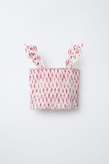 TOP WITH SHAPE PRINT - Ecru by Zara - Image 0