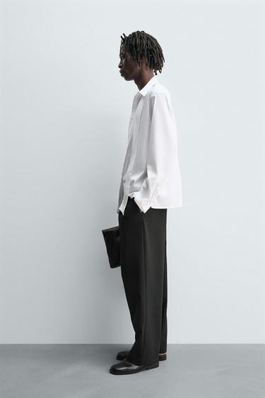 FLOWING SHIRT WITH BOW - Oyster-white by Zara - Image 3