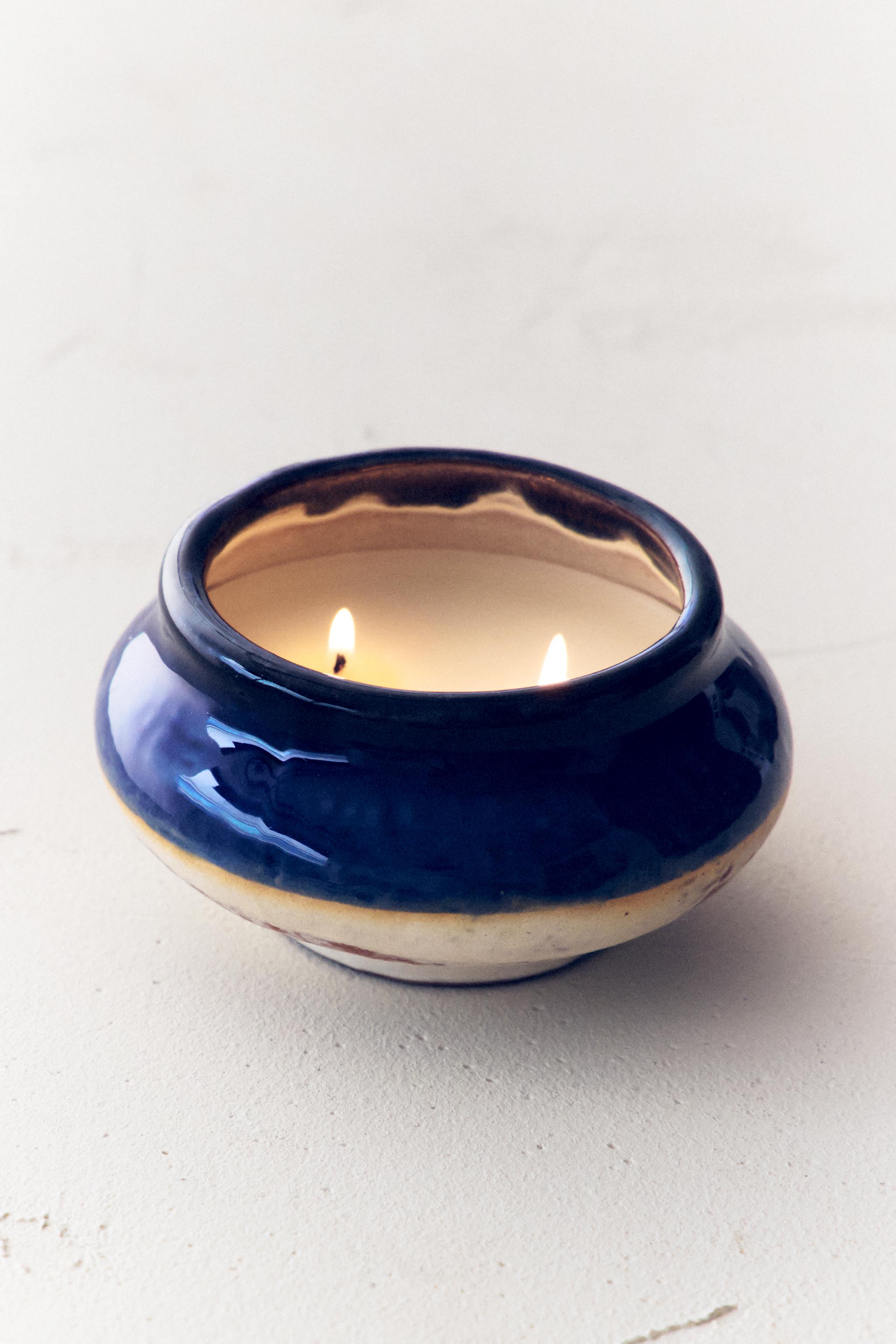 (200 G) SUNSET AT LEZGIRA SCENTED CANDLE — SAND/BROWN