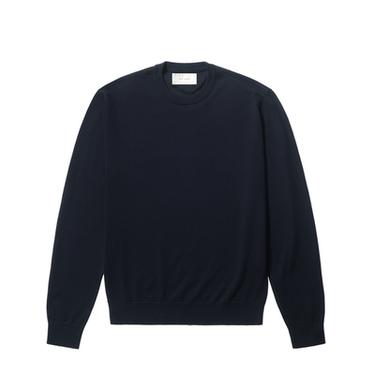 PULL STRUCTURÉ EN COTON - Bleu marine foncé de Zara