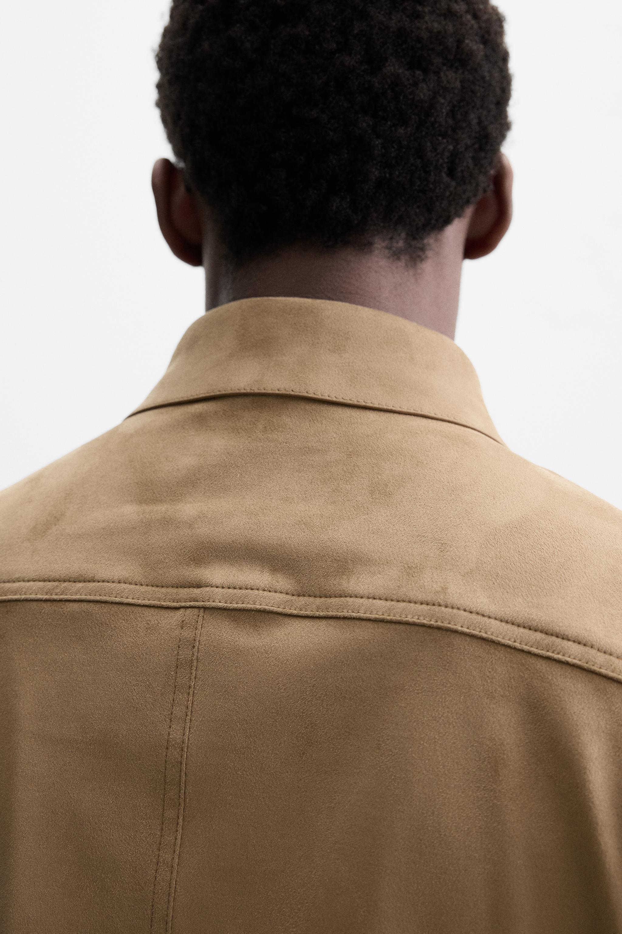 LIGHTWEIGHT FAUX SUEDE OVERSHIRT - Beige | ZARA United States