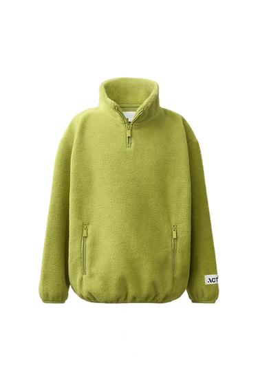 SUDADERA FORRO POLAR SPORTY - VERDE de Zara