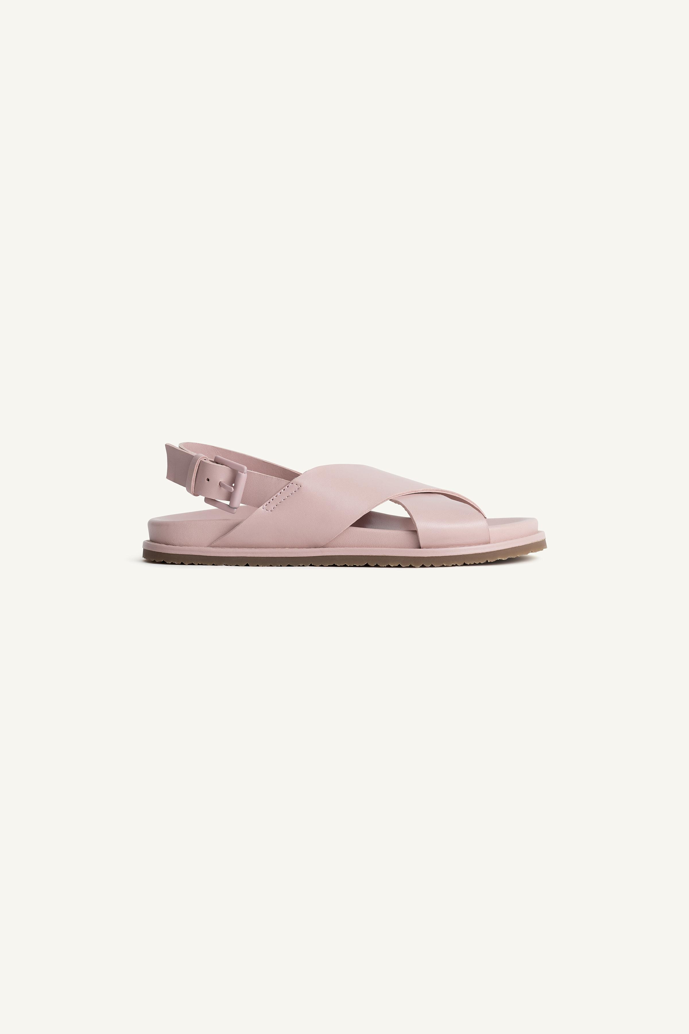 LTHR CRSSVR SNDLS - Pink | ZARA United States