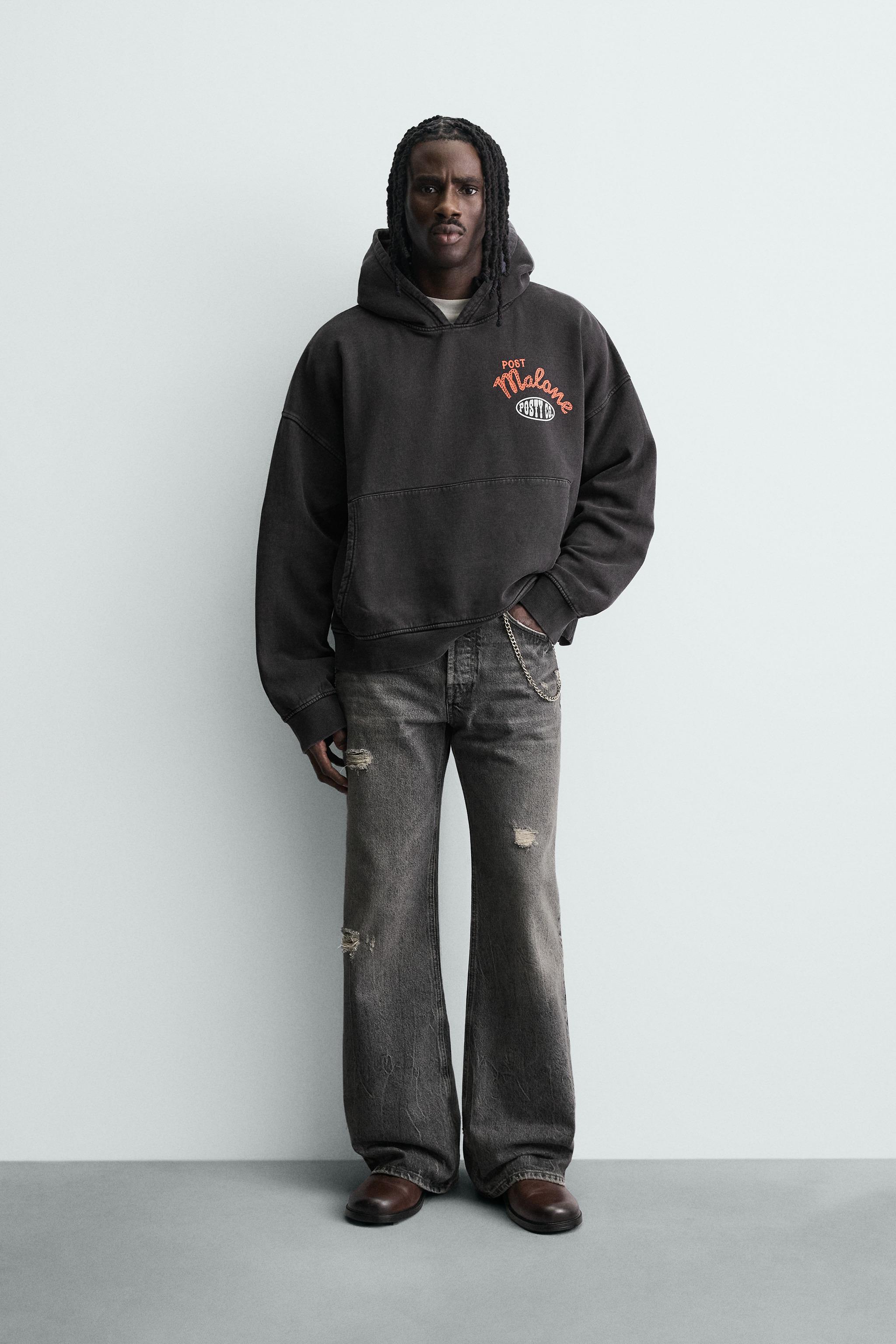 POST MALONE™ GRAPHIC HOODIE - Black | ZARA United States