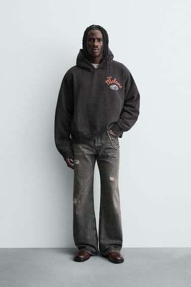 SWEATSHIRT MET CAPUCHON EN POST MALONE™-GRAPHICS - Zwart van Zara - Afbeelding 0