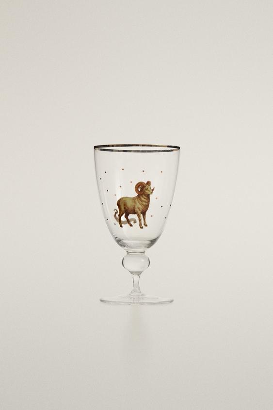 ARIES ZODIAC GLASS | MARISA BERENSON - Transparent by Zara - Image 0