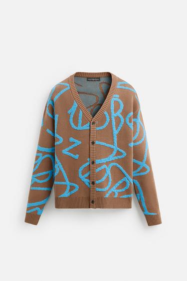 STROKE JACQUARD CARDIGAN X ANDERSSON BELL - camel by Zara