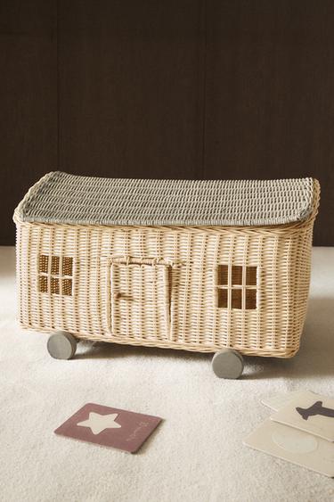 CHILDREN’S LARGE HOUSE BASKET - Light beige by Zara