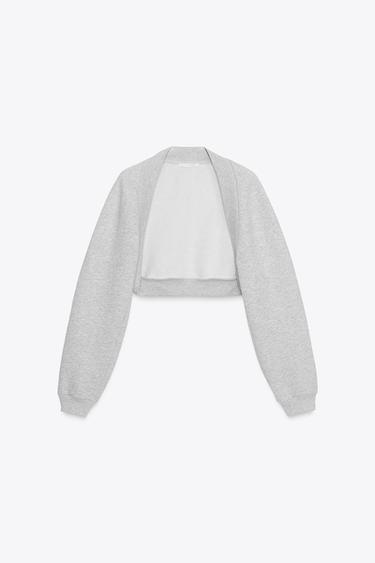Zara PLUSH ARM WARMERS - Gray marl