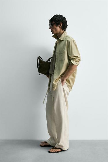 FLOWING SHIRT WITH POCKET - Sea green by Zara - Image 3