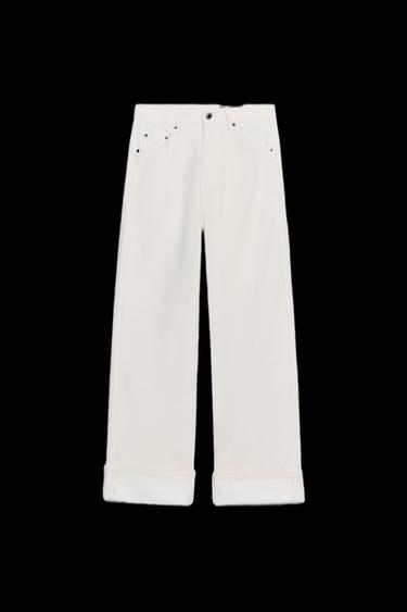 JEANS ZW COLLECTION BAGGY TIRO BAJO - Crudo de Zara