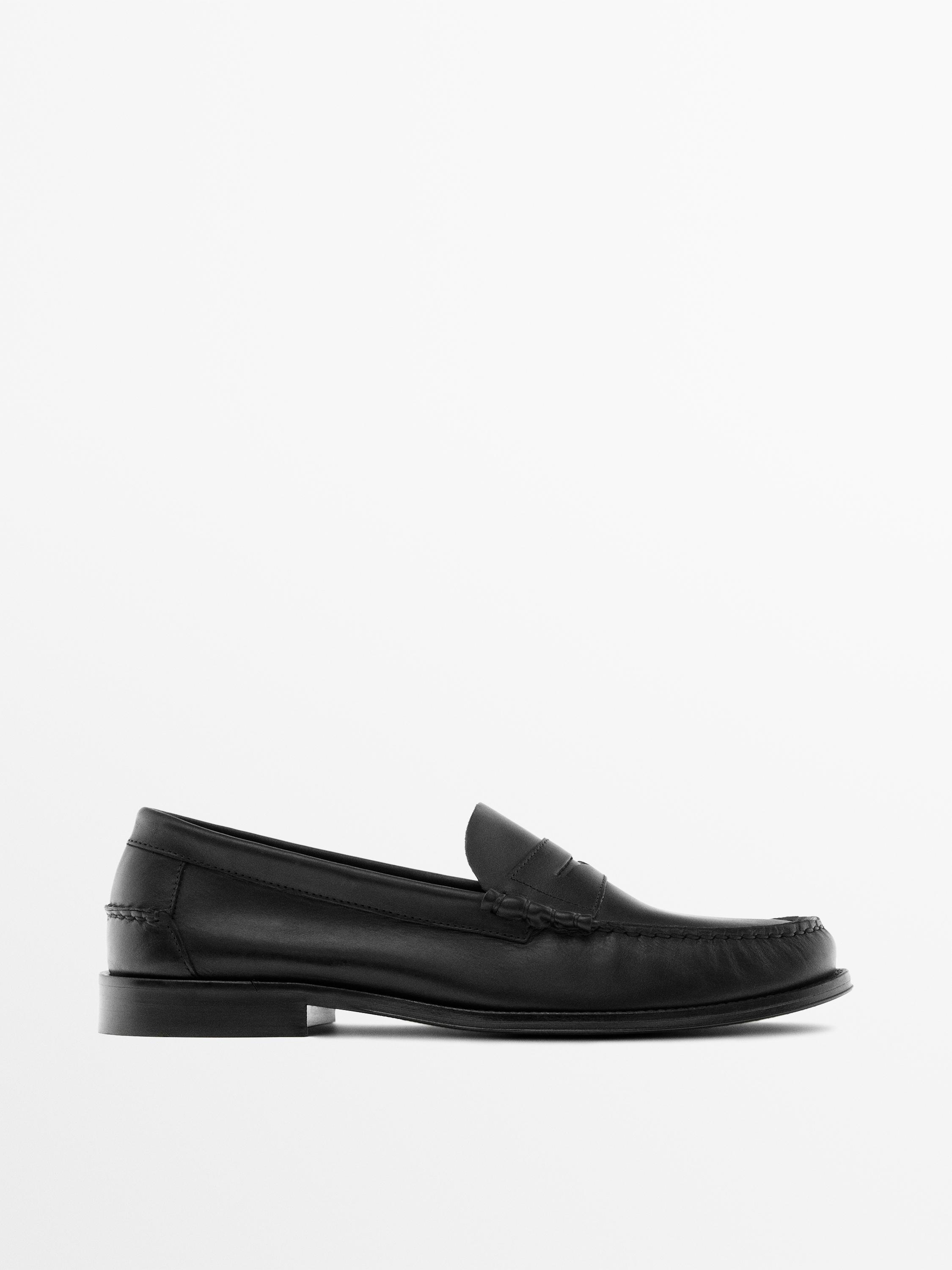 Oiled leather loafers