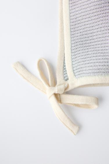 BONNET WITH CONTRAST PIPING - Sky blue by Zara - Image 1