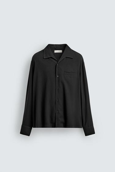 FLOWING RELAXED FIT SHIRT - Black by Zara