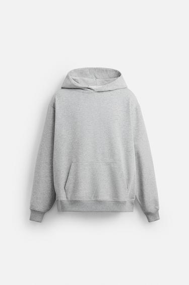 BASIC HOODIE - Grey marl by Zara