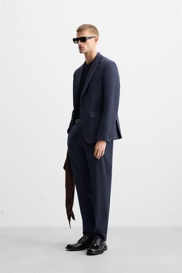 PANTALON DE COSTUME À CARREAUX - Bleu roi de Zara - Image 3