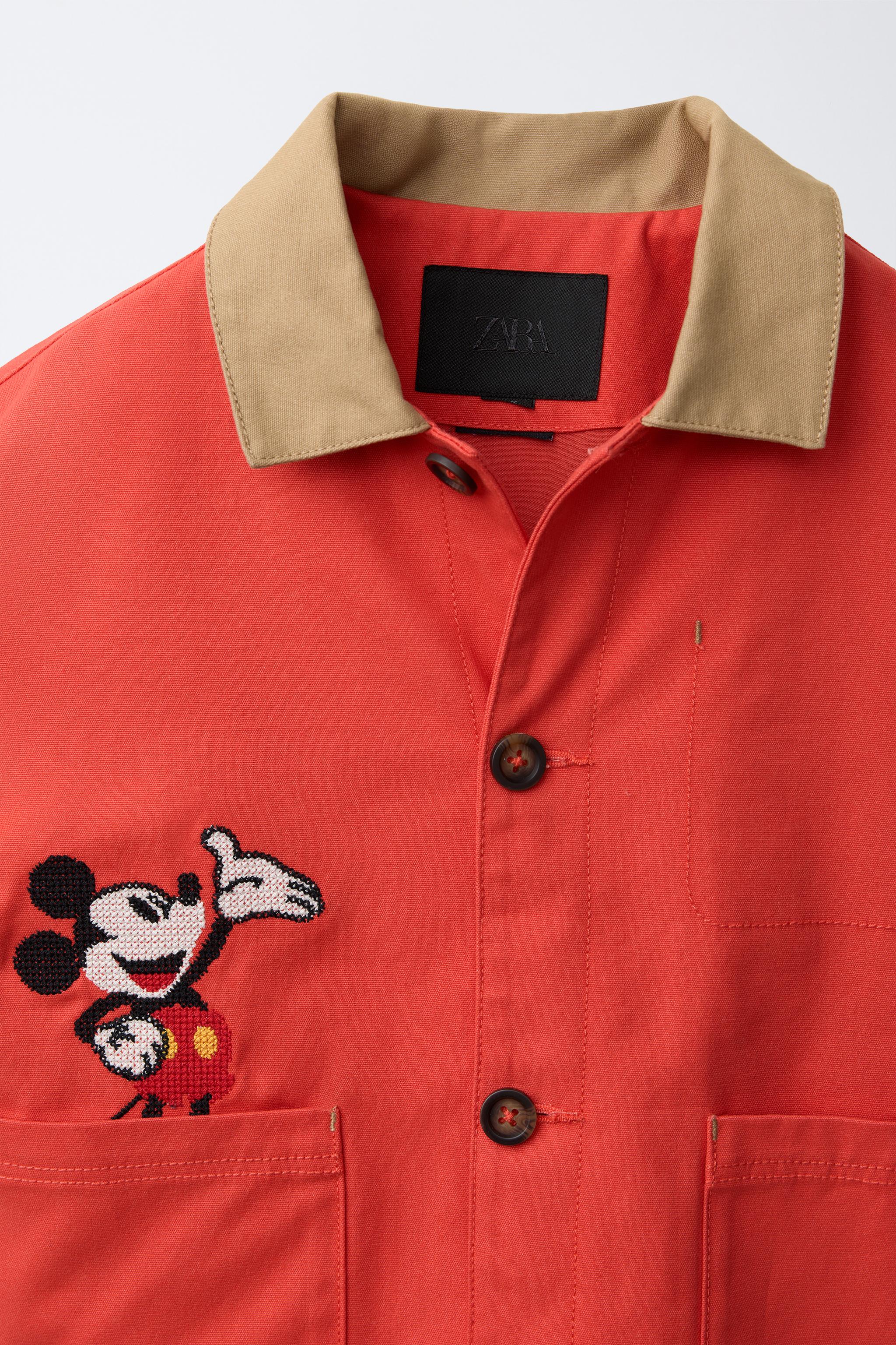 Детские куртки Zara EMBROIDERED MICKEY MOUSE © DISNEY CANVAS JACKET — фото 8