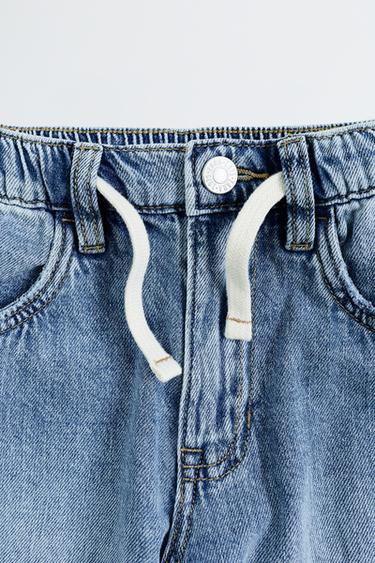 BAGGY BALLOON JEANS WITH DRAWSTRING - Blue by Zara