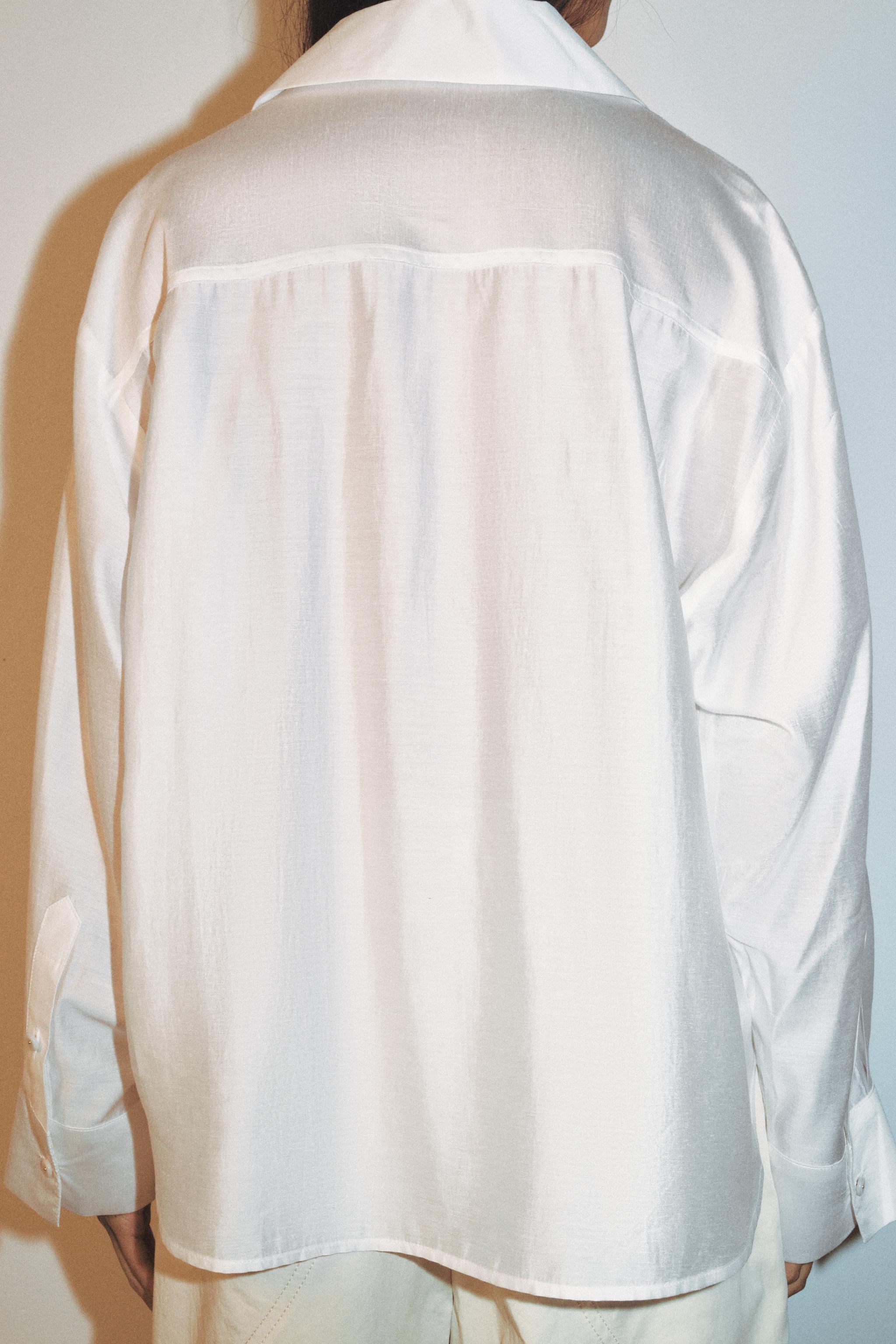 OVERSIZED SATIN EFFECT SHIRT