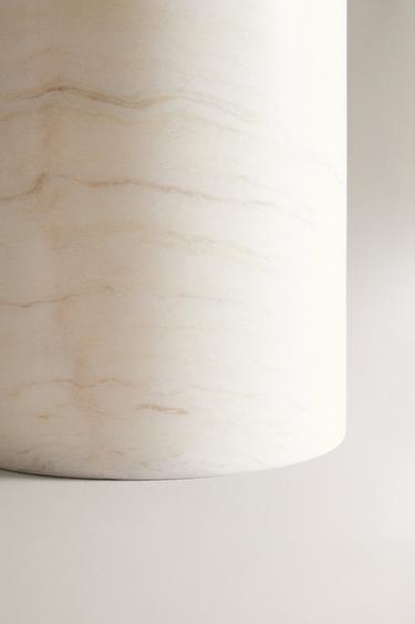 WHITE MARBLE BATHROOM BIN - White by Zara - Image 3
