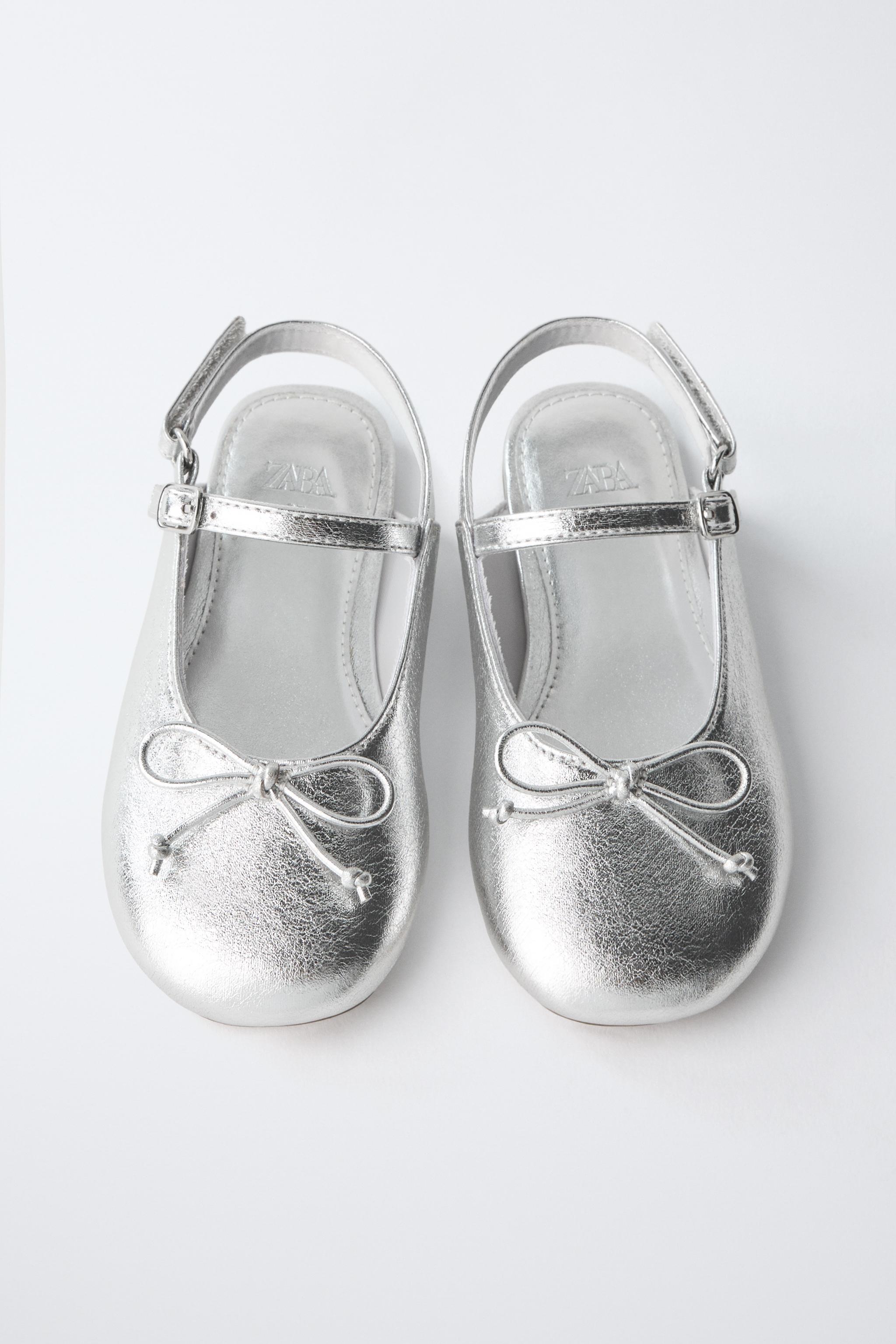 METALLIC SLINGBACK FLATS