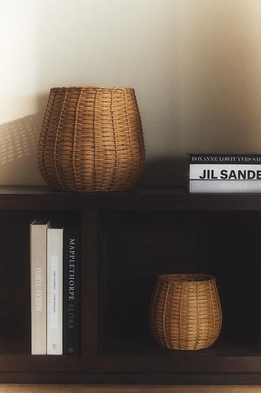 OVAL RATTAN BASKET – Világosbézs a ZARA-tól