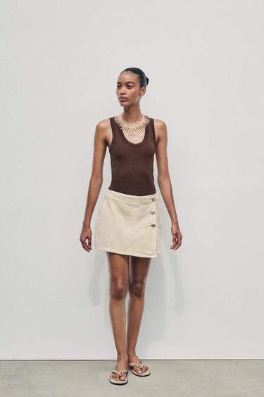 Z1975 DENIM SKORT - Sand by Zara - Image 0