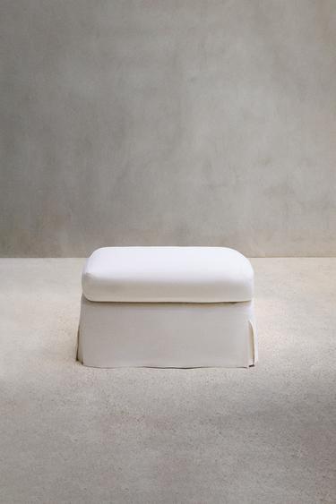Zara FOOTSTOOL 01 - Ecru