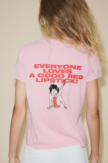 Zara Pembe - BETTY BOOP® SOLGUN GÖRÜNÜMLÜ T-SHIRT