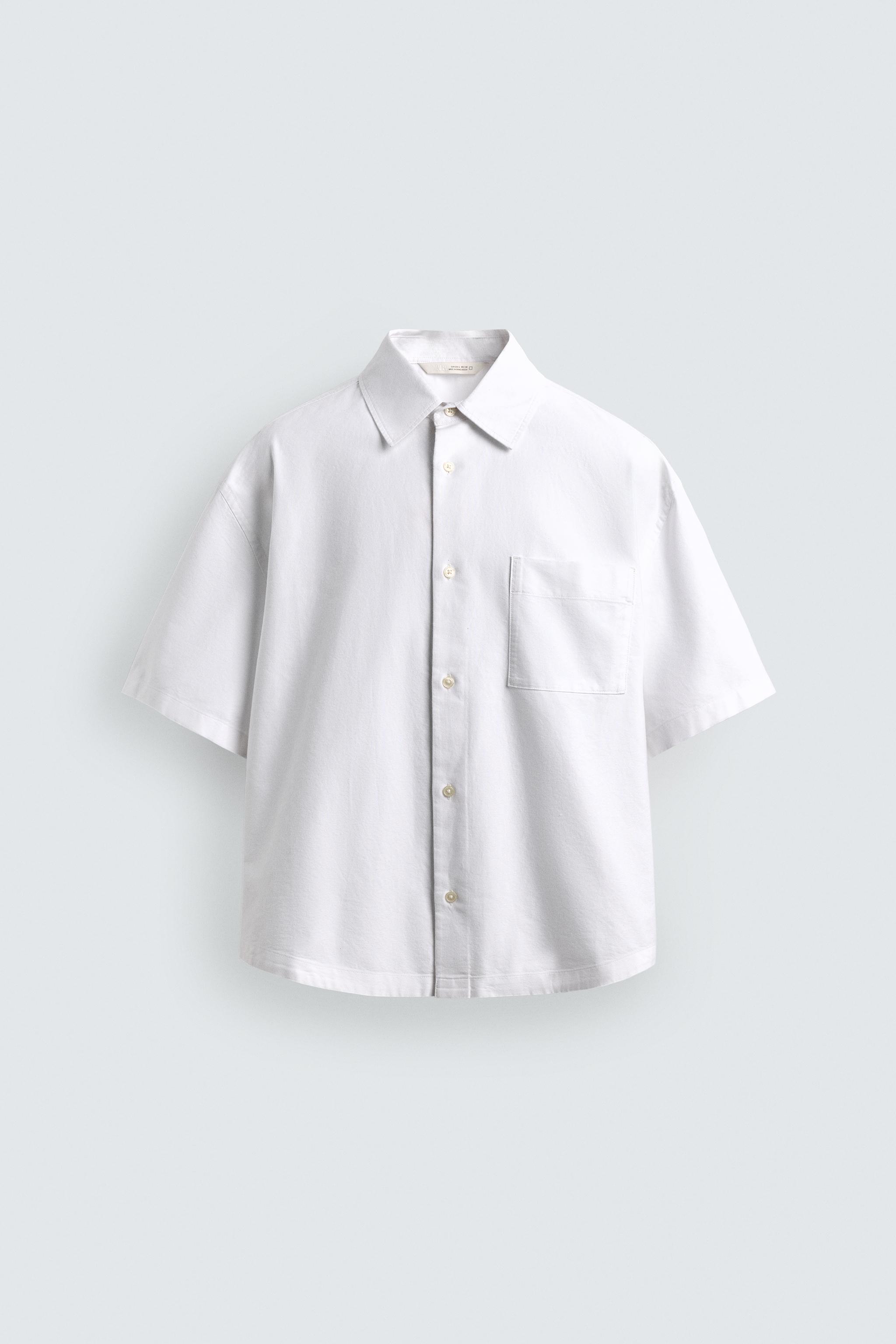 OVERSIZE FIT OXFORD SHIRT - White | ZARA Singapore