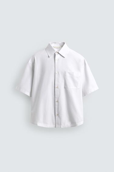 Zara 加大碼牛津襯衫 - 白色 - 圖片 0