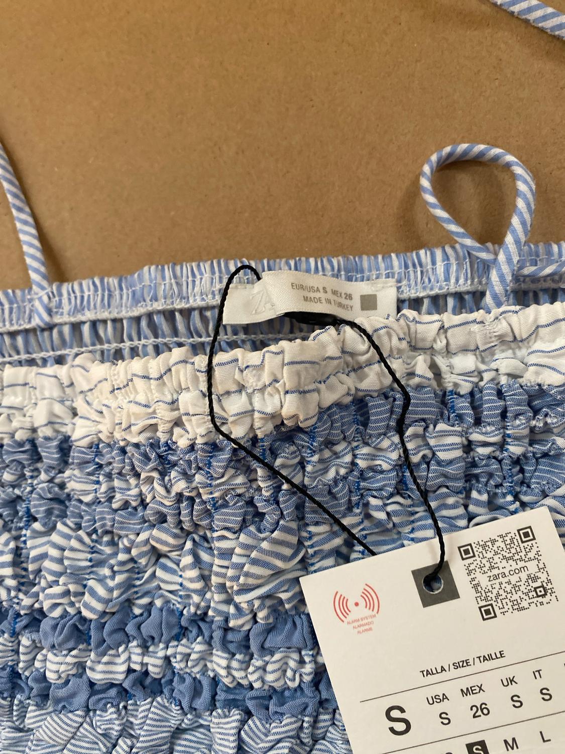 STRIPED SMOCKED TOP - Image 2