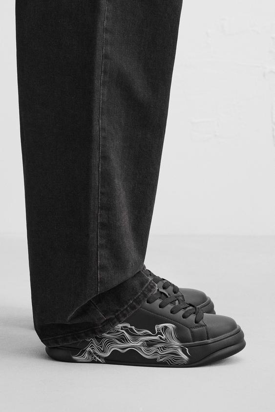 PATTERNED CHUNKY TRAINERS - Black by Zara - Image 0