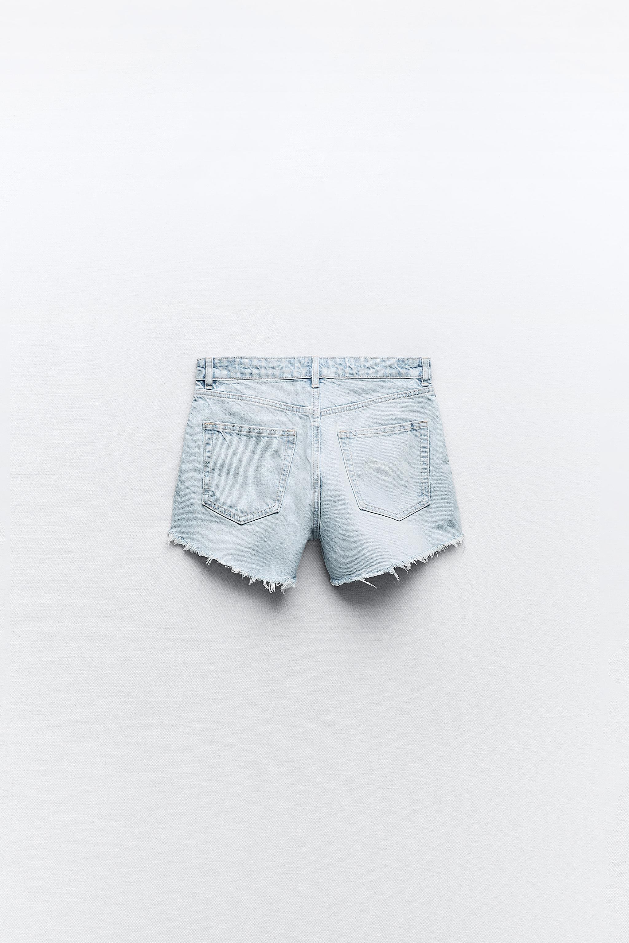 Short jeans cintura alta 2024 zara