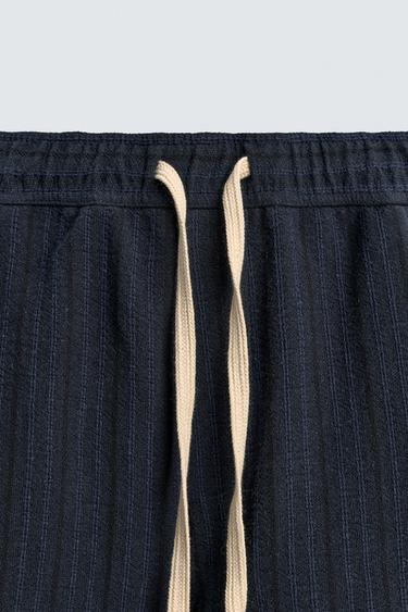 BERMUDA JACQUARD GÉOMÉTRIQUE - Bleu marine de Zara - Image 8