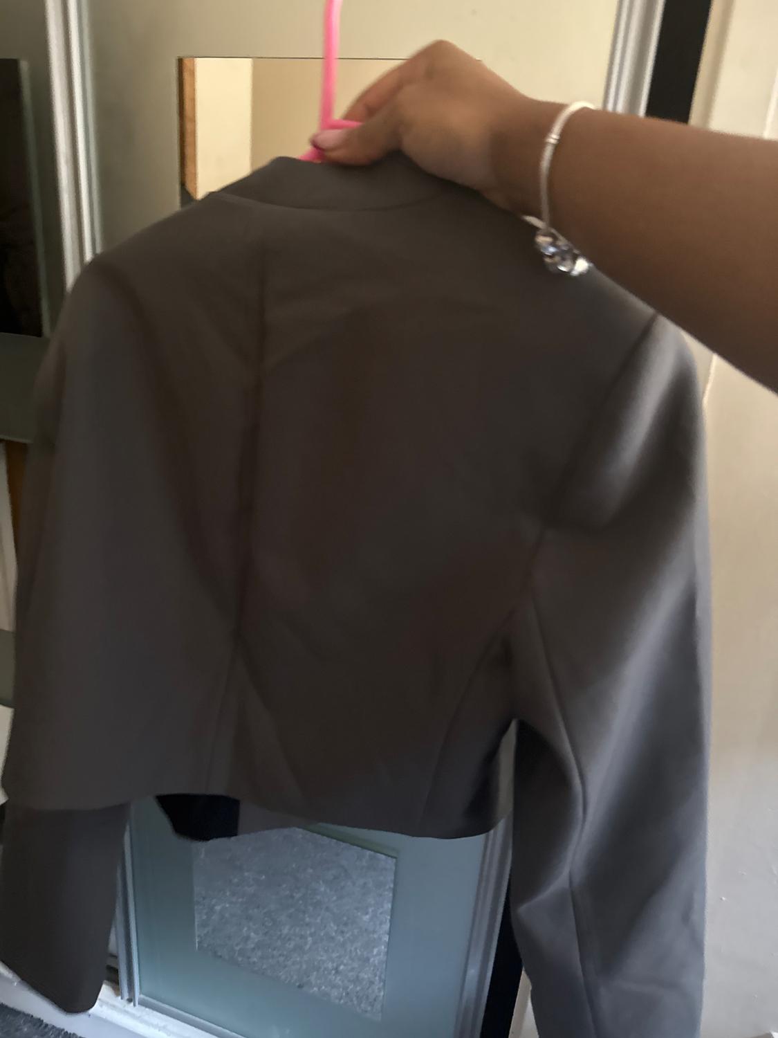 LAPEL-LESS CROPPED BLAZER - Image 2