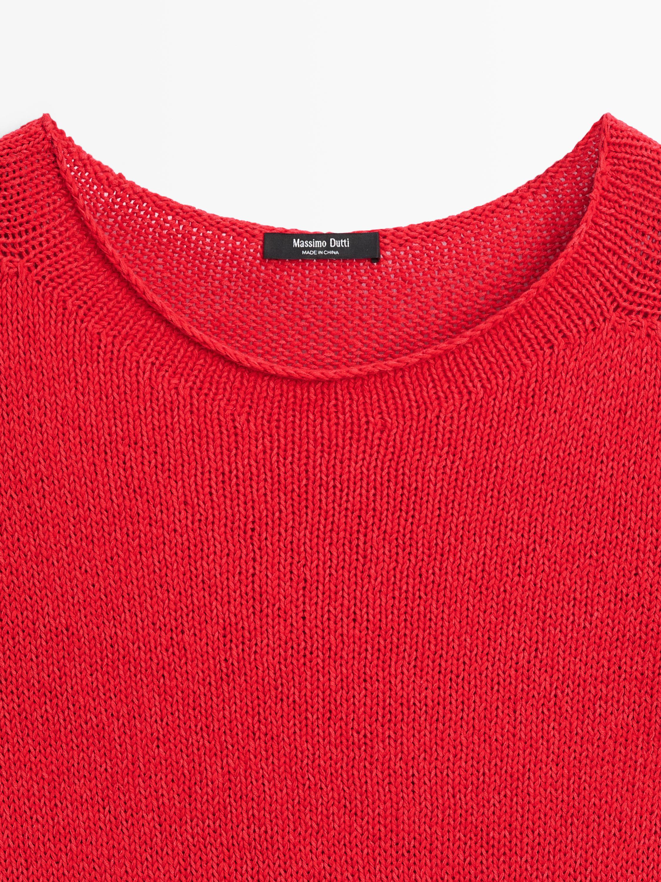 Asymmetric knit sweater
