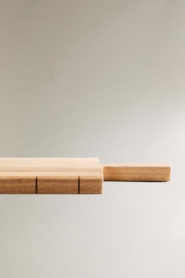 WOODEN SUSHI BOARD WITH MARKINGS - Light beige by Zara - Image 3