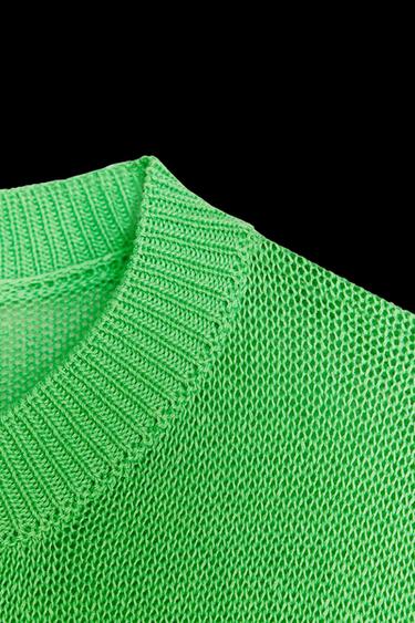 JERSEY RECTO PUNTO LISO - Verde de Zara