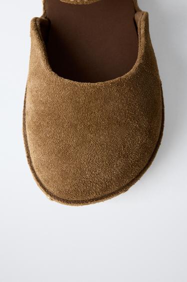 LEATHER CLOGS - Brown by Zara - Image 5