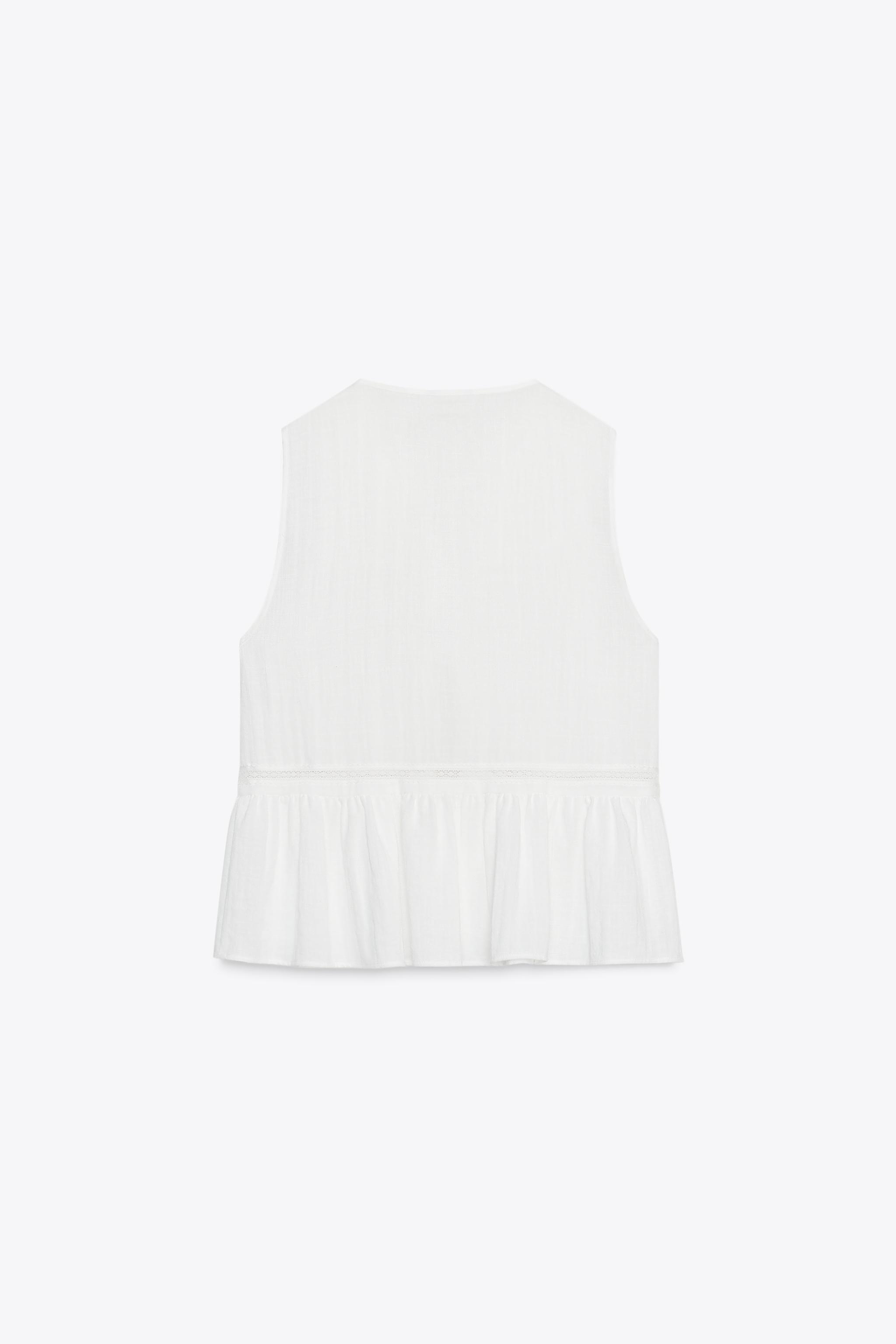 TOP LACETS PLIS NERVURÉS